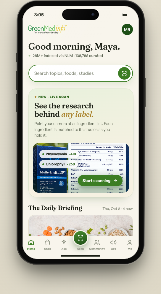 GreenMedInfo app — preview